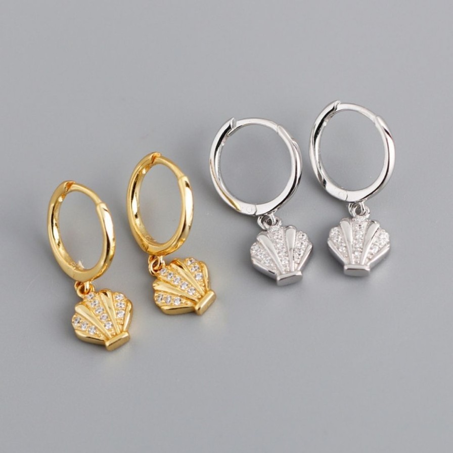 Earringsearrings Atolea Jewelry | Seashell Hoop Earrings