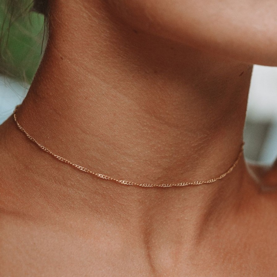 Necklacesnecklaces Atolea Jewelry | Paros Twisted Choker Necklace