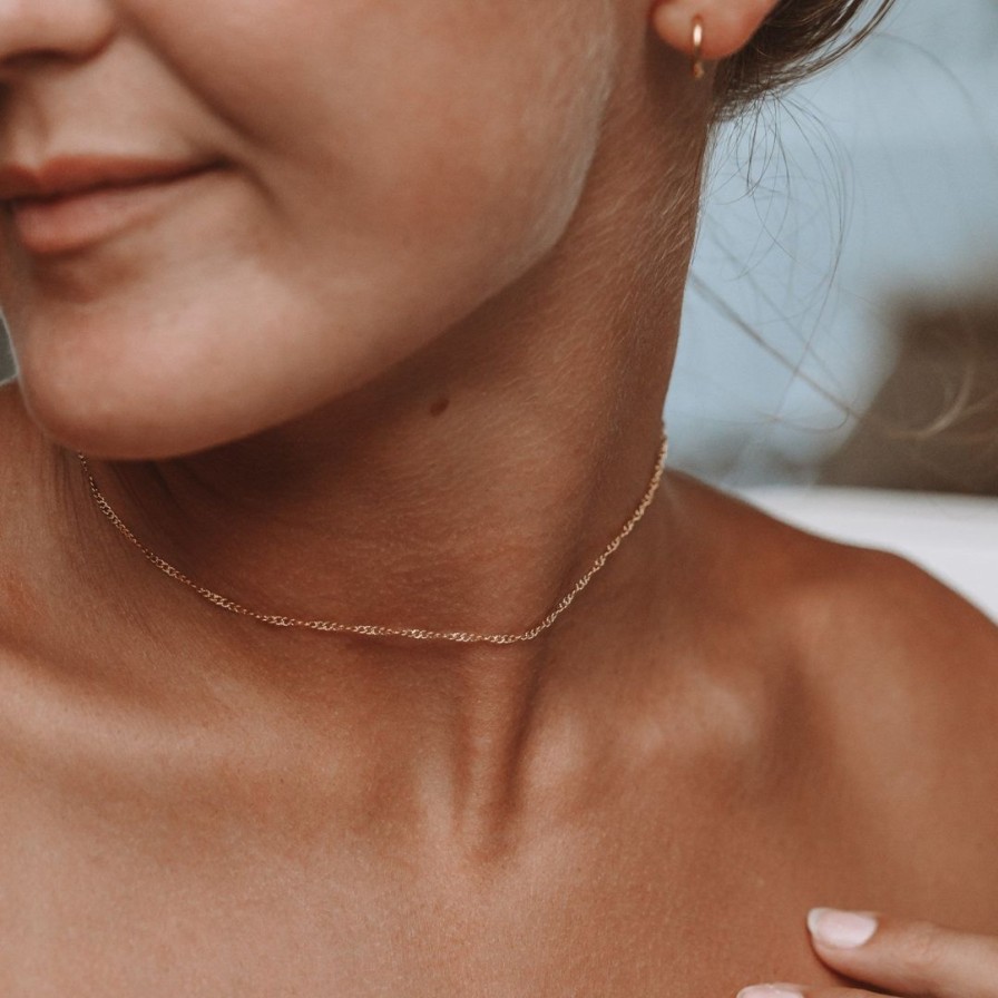 Necklacesnecklaces Atolea Jewelry | Paros Twisted Choker Necklace