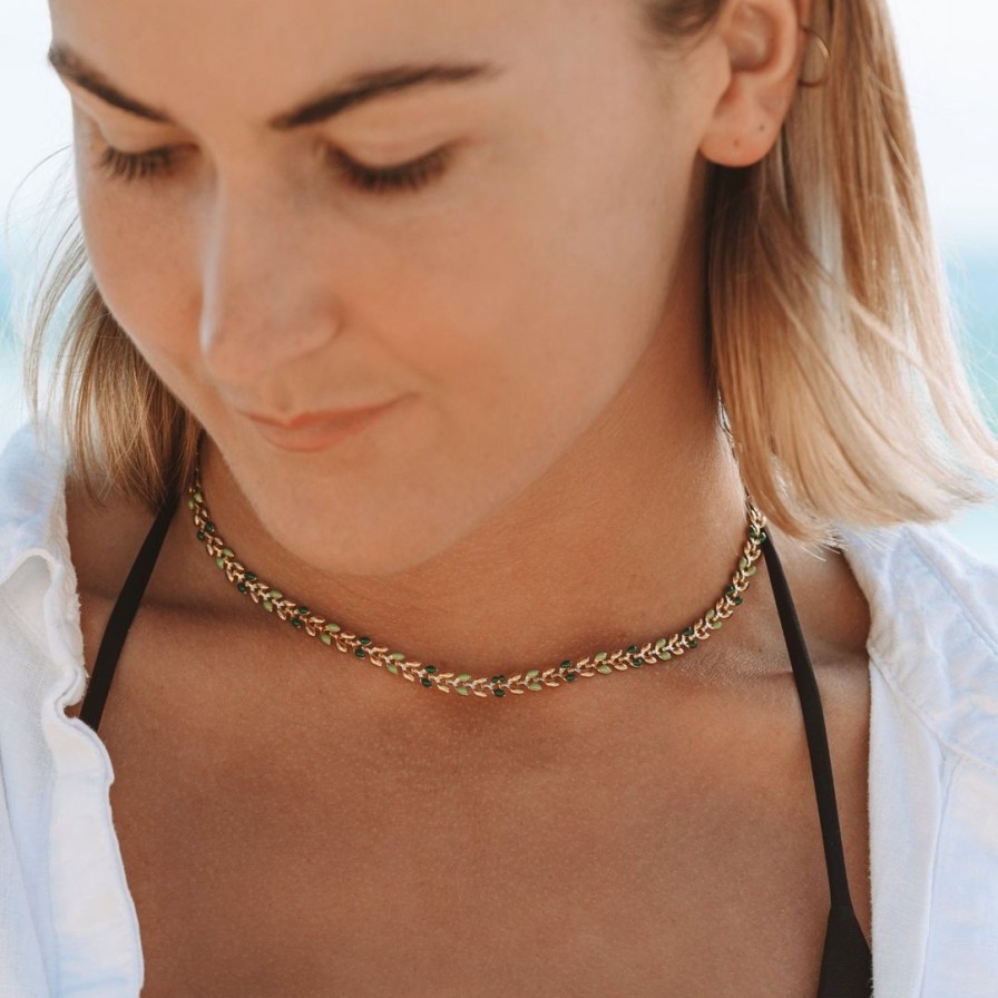 Necklacesnecklaces Atolea Jewelry | White Beaded Choker – Aubreyjewelry