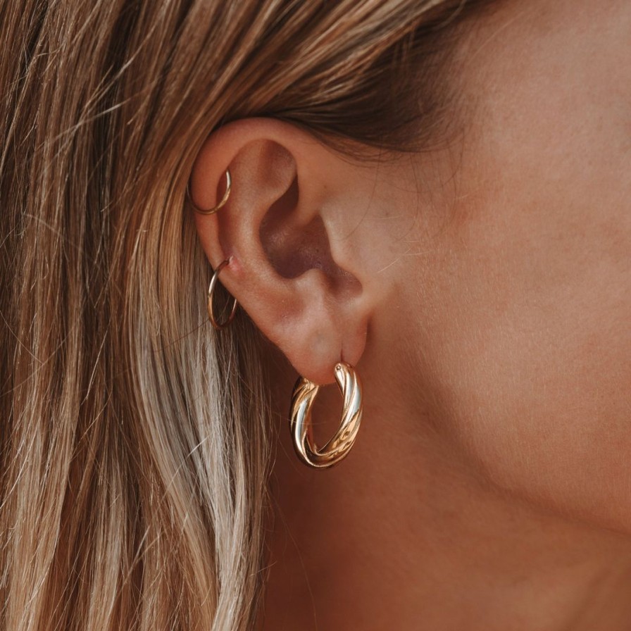 Earringsearrings Atolea Jewelry | Everyday Twisted Hoops