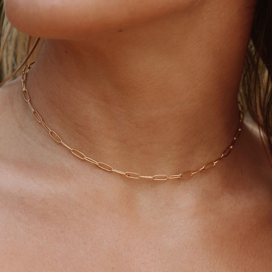 Necklacesnecklaces Atolea Jewelry | Cozumel Paperclip Choker