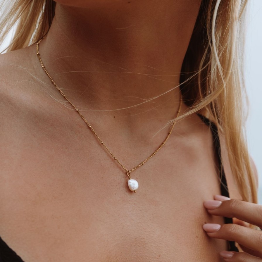 Necklacesnecklaces Atolea Jewelry | Baroque Pearl Pendant