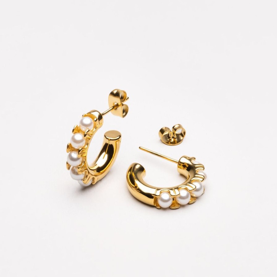 Earringsearrings Atolea Jewelry | Mini Pearl Huggies Earrings