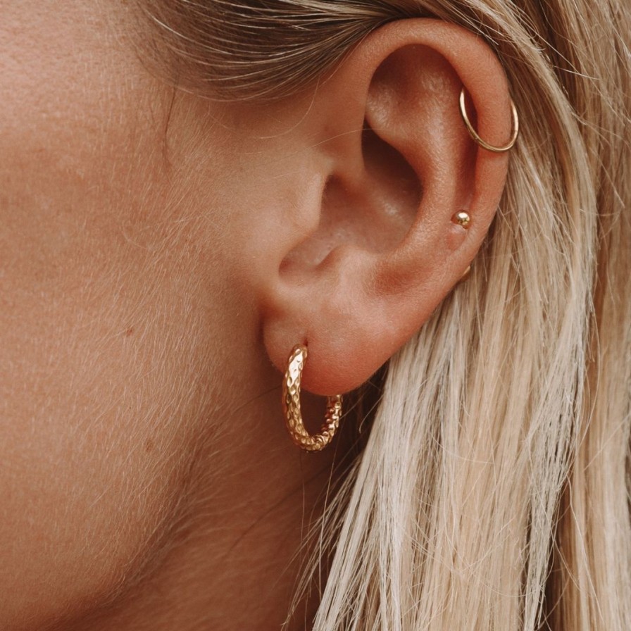 Earringsearrings Atolea Jewelry | Hammered Hoops Earrings