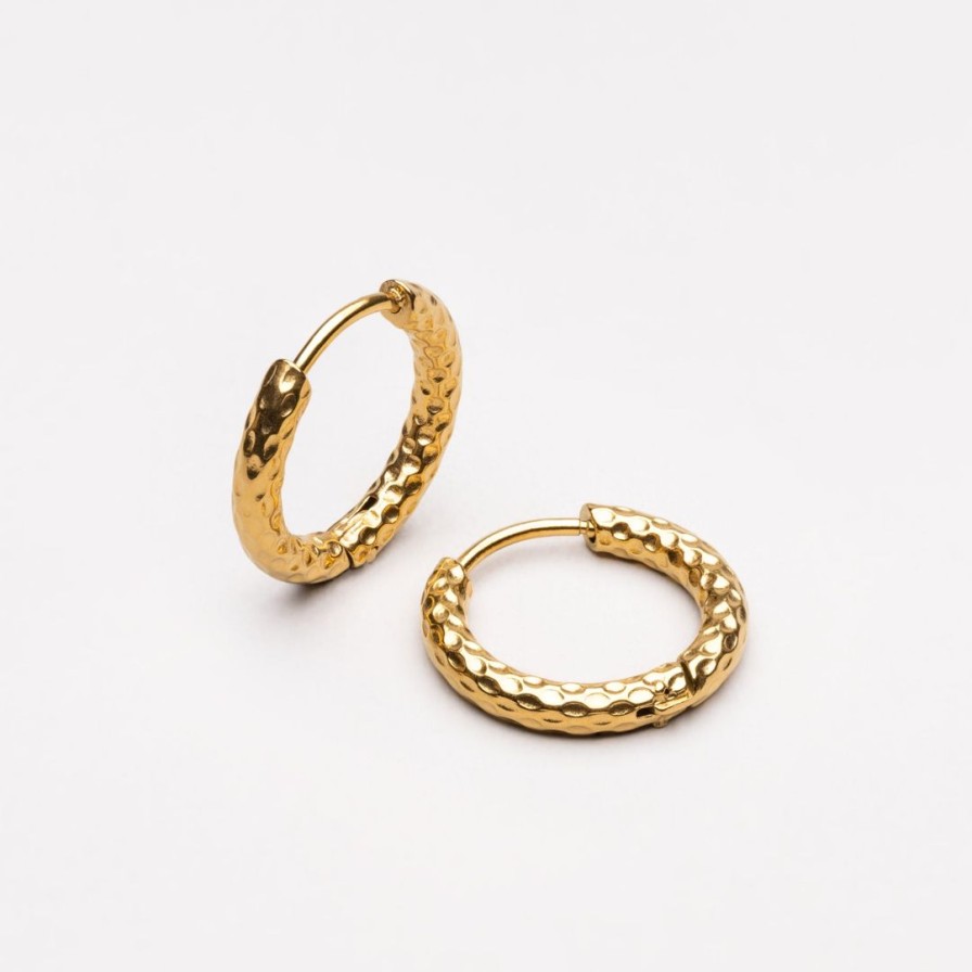 Earringsearrings Atolea Jewelry | Hammered Hoops Earrings