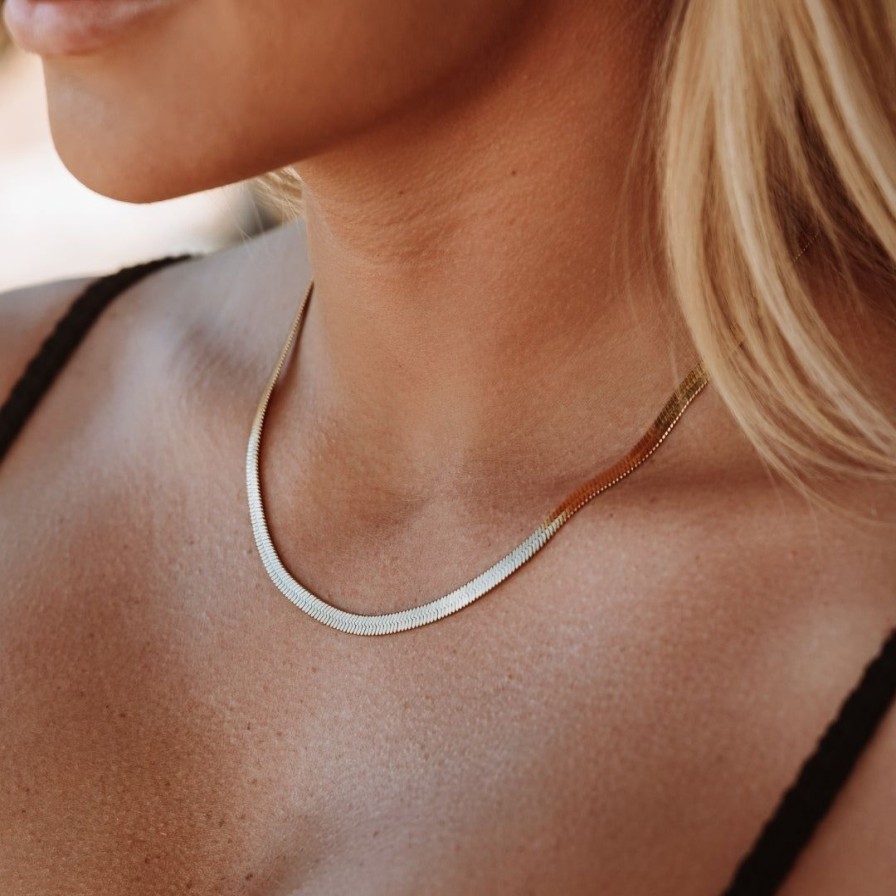 Necklacesnecklaces Atolea Jewelry | Kauai Herringbone Choker